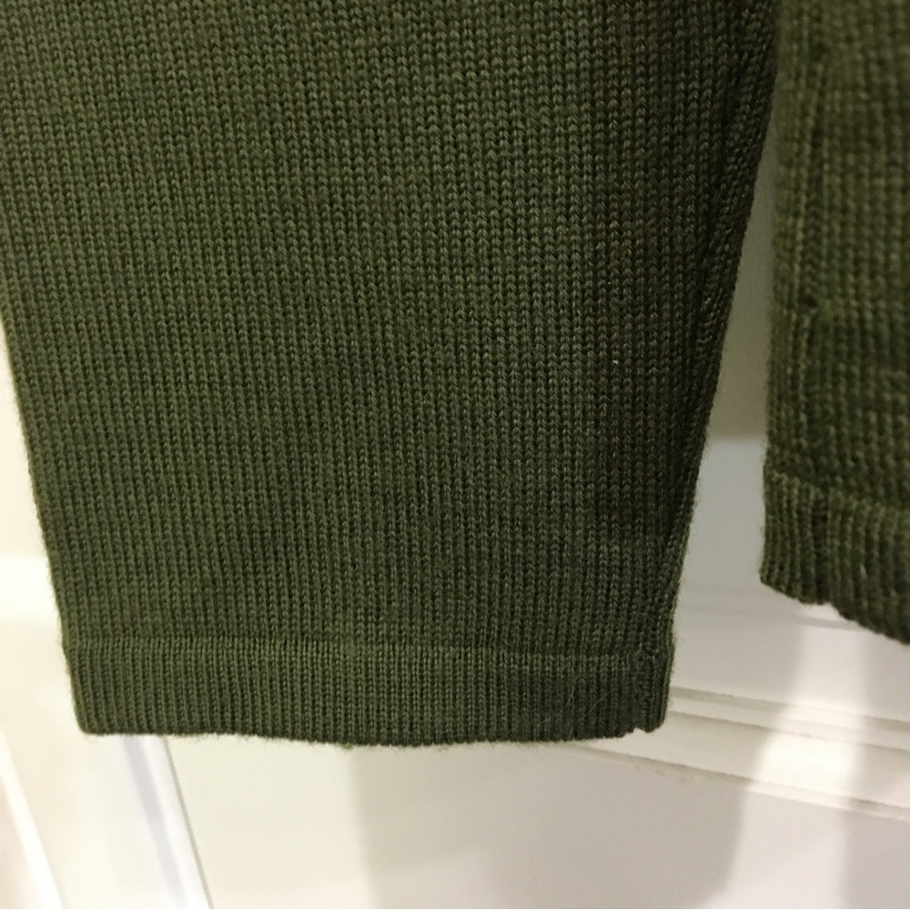 Sutton / Studio Classic Olive Green Wool Turtlene… - image 5